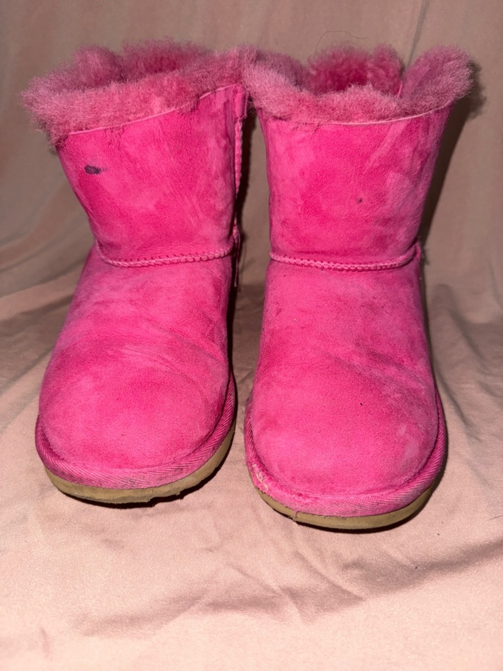 UGG Kids Hot Pink Shearling Boots